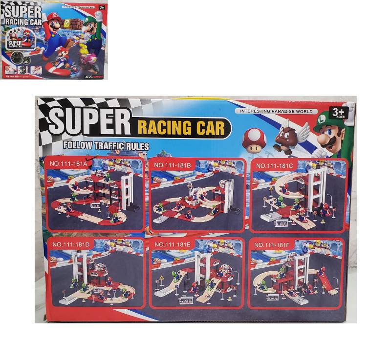 (111-181A) Mario Car Racing Track Set
