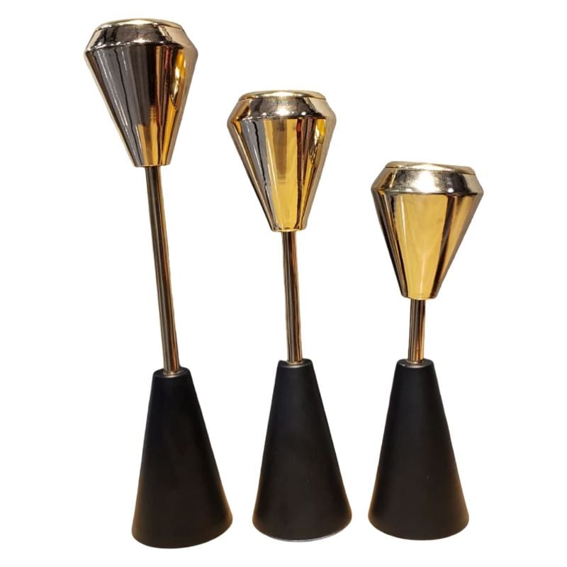 (TPM-1857) 3 Pcs Straight Design Candle Stand