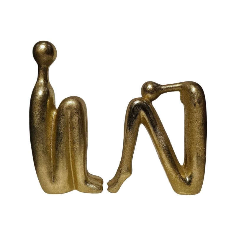 (TPM-2571) Resin 2 Pcs Sitting Figures Set