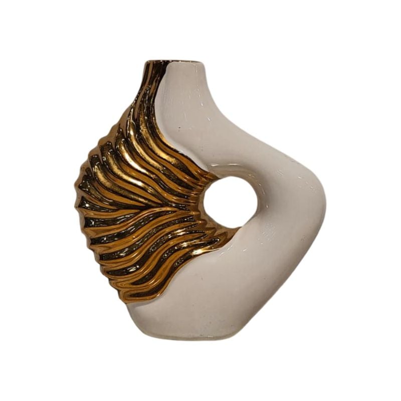 (TPM-2729)1 Piece Ceramic BK-WH Vase 31