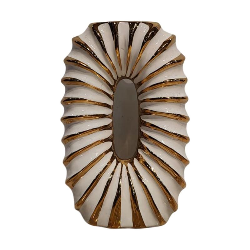 (TPM-2697)1 Piece Ceramic BK-WH Vase 45
