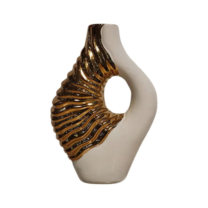 (TPM-2684)1 Piece Ceramic BK-WH Vase 29
