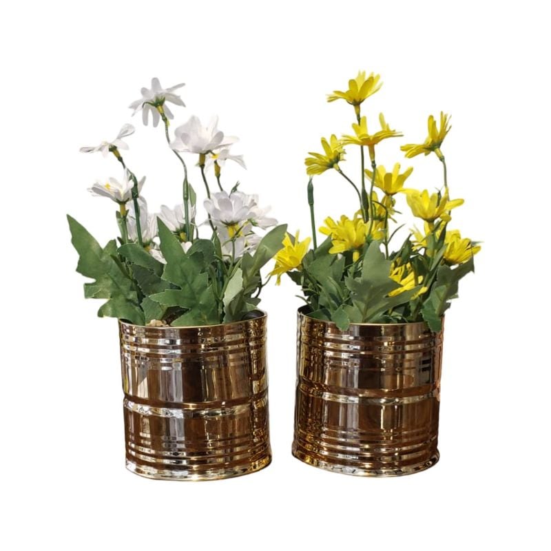 (TPM-1451) 1 Piece Metal Pot With Mix Bunches