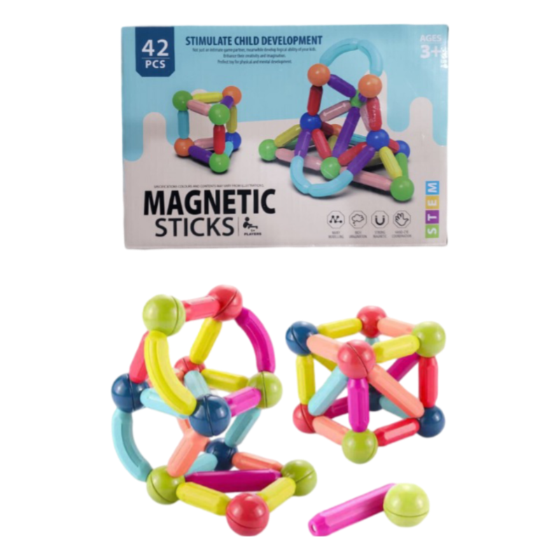 (B011Y) Magnetic Play Sticks 42 Pcs