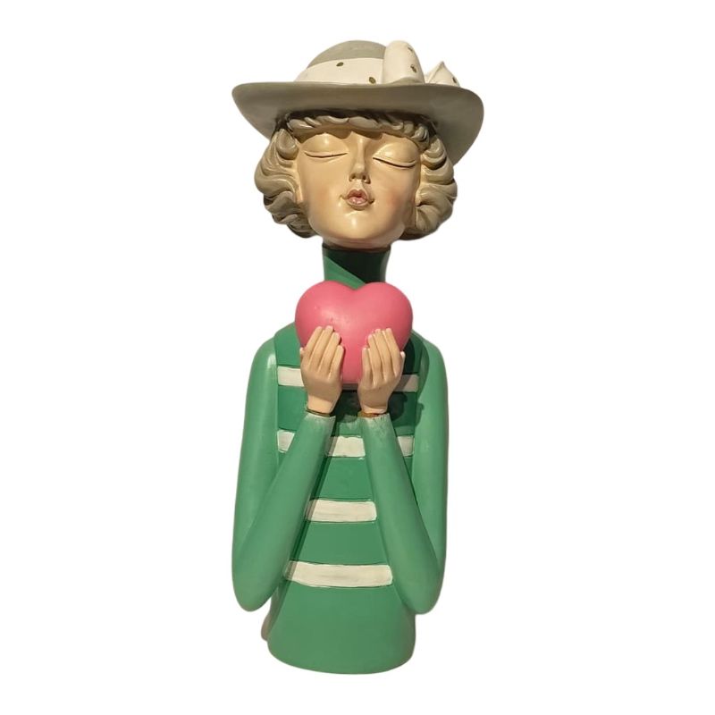 (TPM-2592) Resin Doll Large Heart Figure