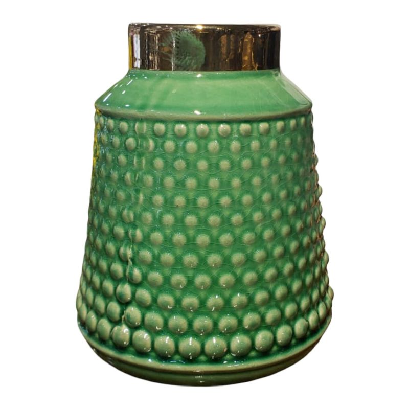 (TPM-1088) Green Circular Vase Large W/O Bunch