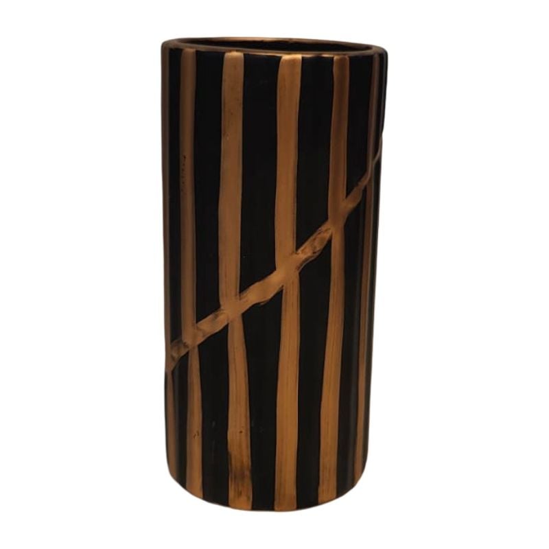 (TPM-ID-094) Black Gold Vase Small