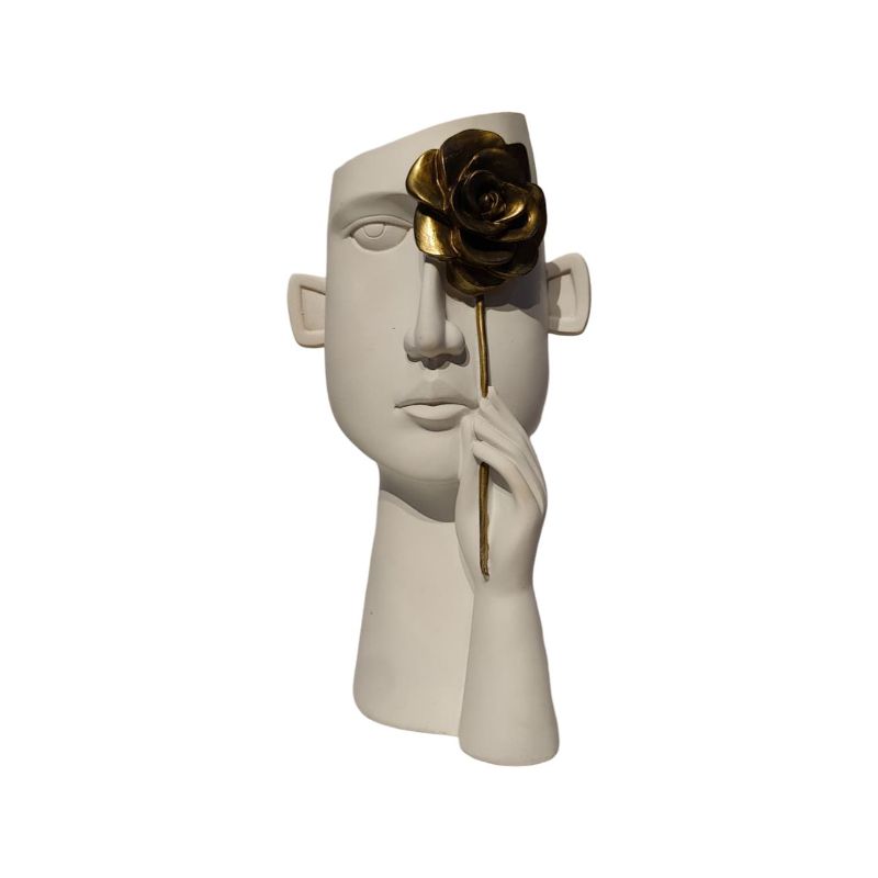 (TPM-2589) Resin Large Face Vase
