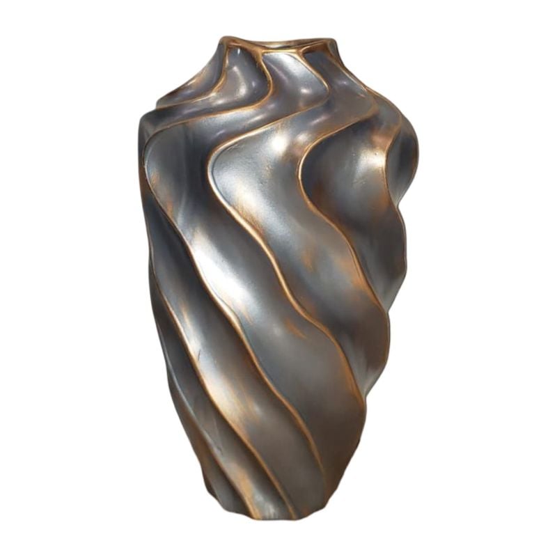 (TPM-W107) Wavy Ribbed Texture Vase
