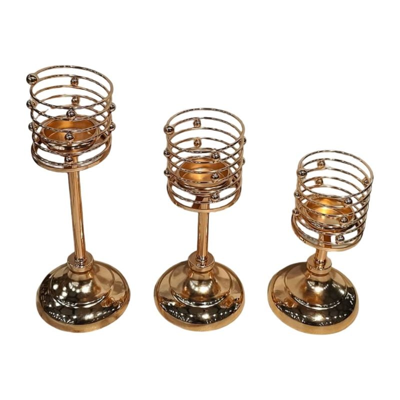 (TPM-ID-141) 3 Pcs Candle Stand Spring Design