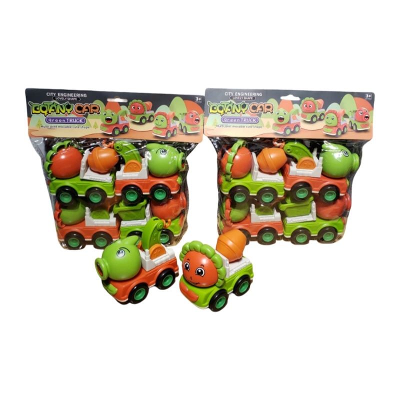 (S203) Friction cartoon Car {Pack Of 4}