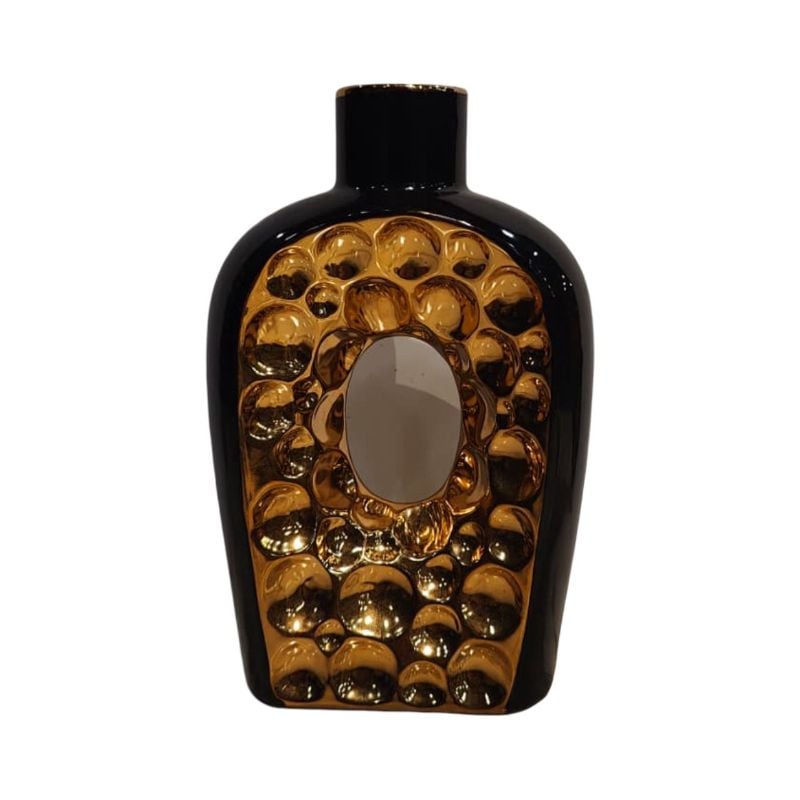 (TPM-2703)1 Piece Ceramic BK-WH Vase 10