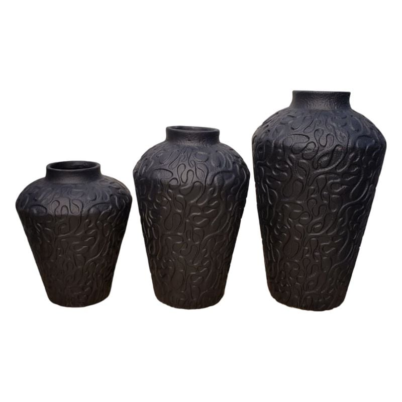 (TPM-W118) Resin 3 Pcs Vase Set 3rd Varient