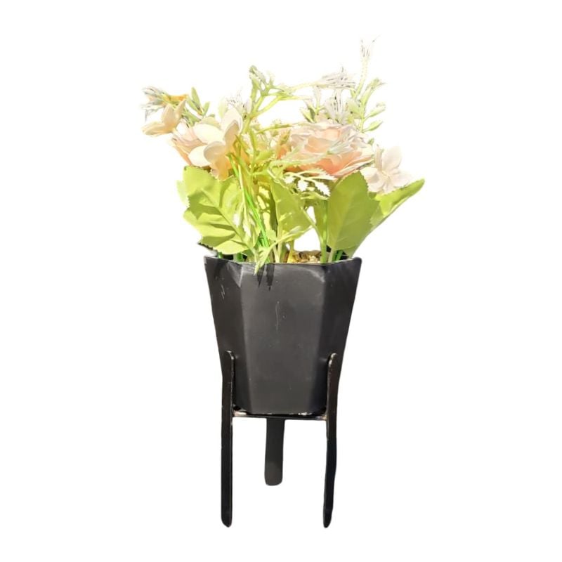 (TPM-1100) Black Pot With Black Stand