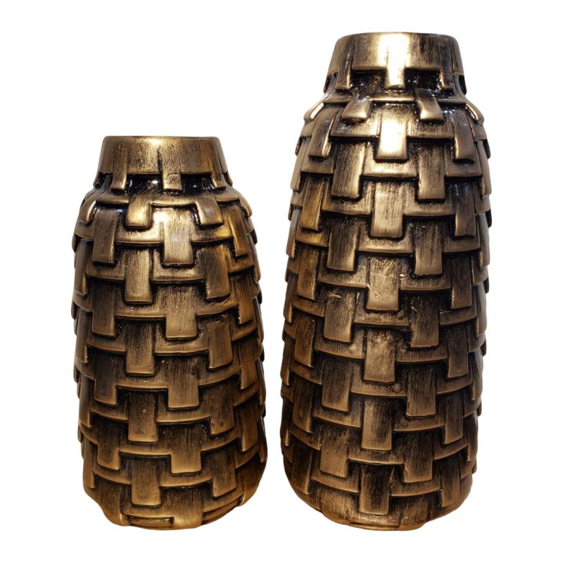 (TPM-W113) Resin 2 Pcs Vase Set 4th Varient