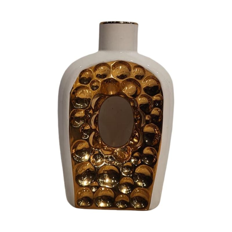 (TPM-2704)1 Piece Ceramic BK-WH Vase 9