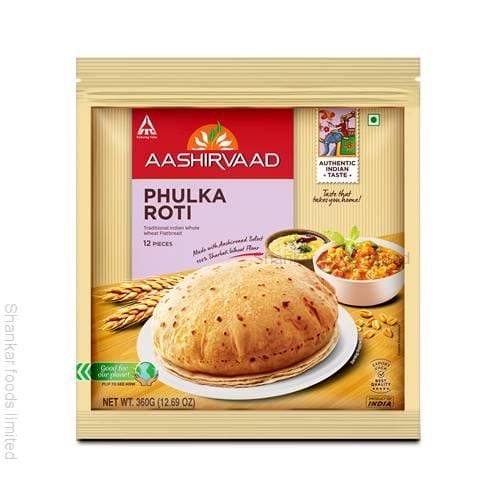 7008- AASHIRVAAD PHULKA ROTI 24x360g RRP 1.49