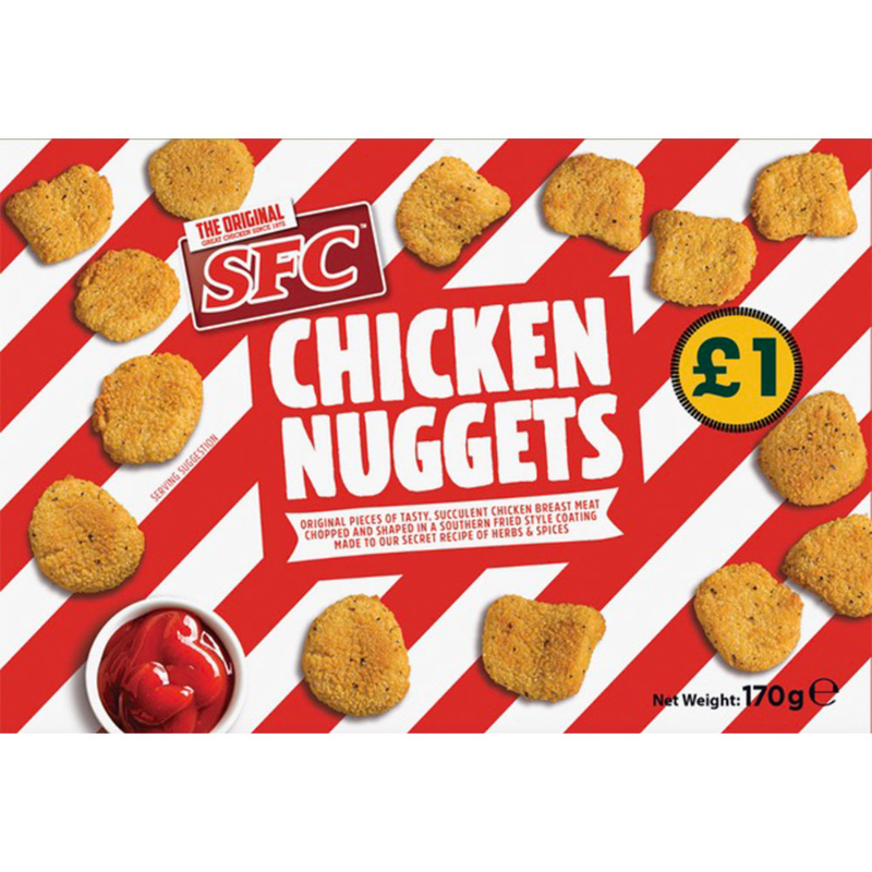 4701-SFC Chicken Nuggets 170g (14 Pack) Price Marked £1