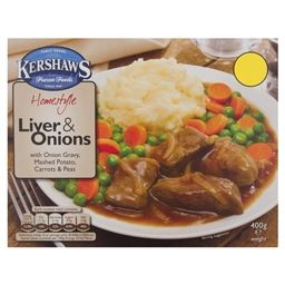 5005-Kershaws (CASE of 6) Liver & Onion 400g Price Marked £2.75