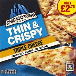 5202-Chicago Town Thin & Crispy Cheese 305g (6 Pack) Price Marked £2.75