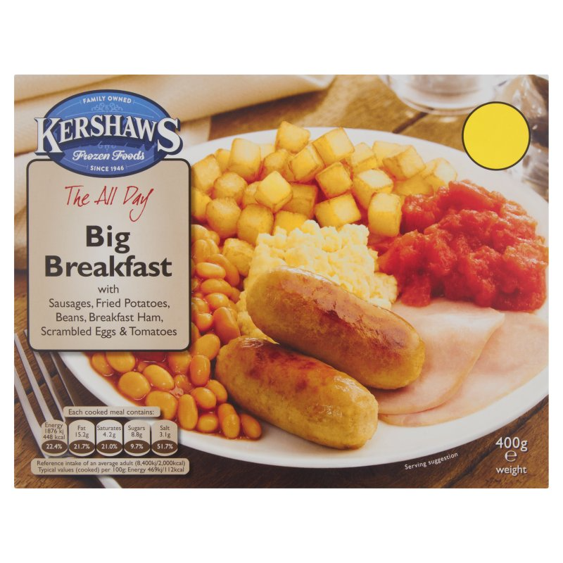 5004-Kershaws (CASE of 6) All Day Breakfast 400g Price Marked £2.75