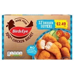 4801-Birds Eye 12 Chicken Dippers 220g (8 Pack) Price Marked £2.49