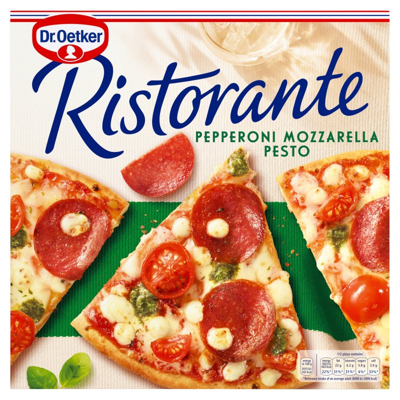 5401-Dr. Oetker Ristorante Pepperoni Mozzarella Pesto Pizza 365g (7 Pack)