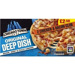 5205-Chicago Town 2 Deep Dish Chicken & Bacon Club 312g (12 Pack) Price Marked £2.50