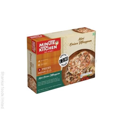 7209- Minute Kitchen MINI ONION UTHAPPAM WITH CHUTNEY 16x 360g