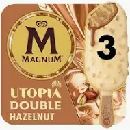 4009-Magnum Utopia Ice Cream Sticks Double Hazelnut 3 x 85 ml