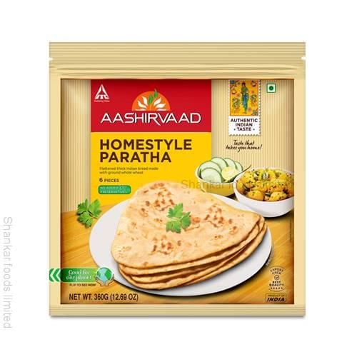 7007- AASHIRVAAD HOMESTYLE PARATHA 24x360g RRP 1.79