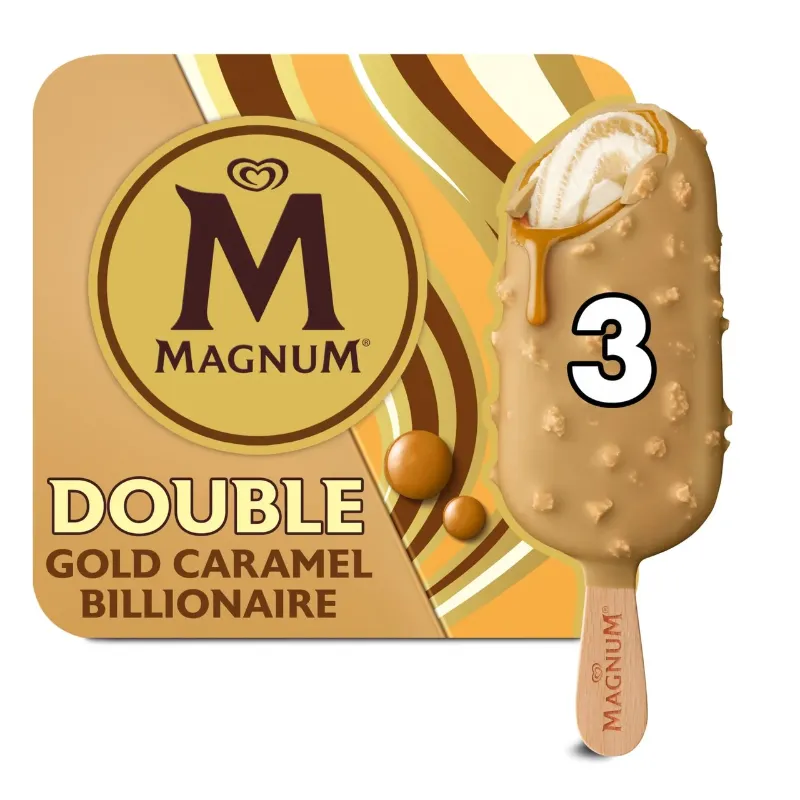 4008-Magnum Ice Cream Double Billionaire 3 x 85ml