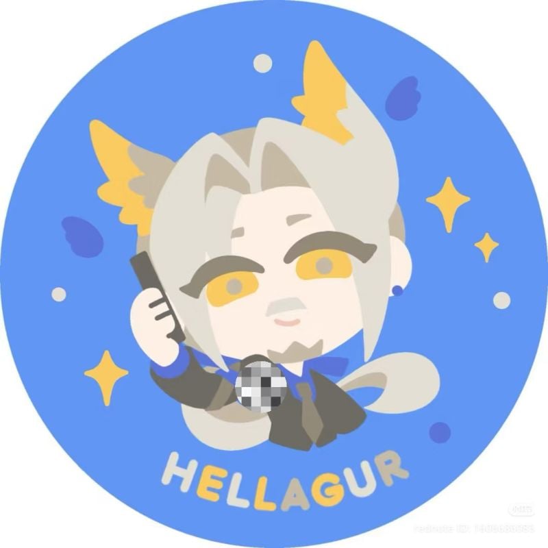 [FM-AK] Arknights Fanmerch - Hellagur Plushie and Badge