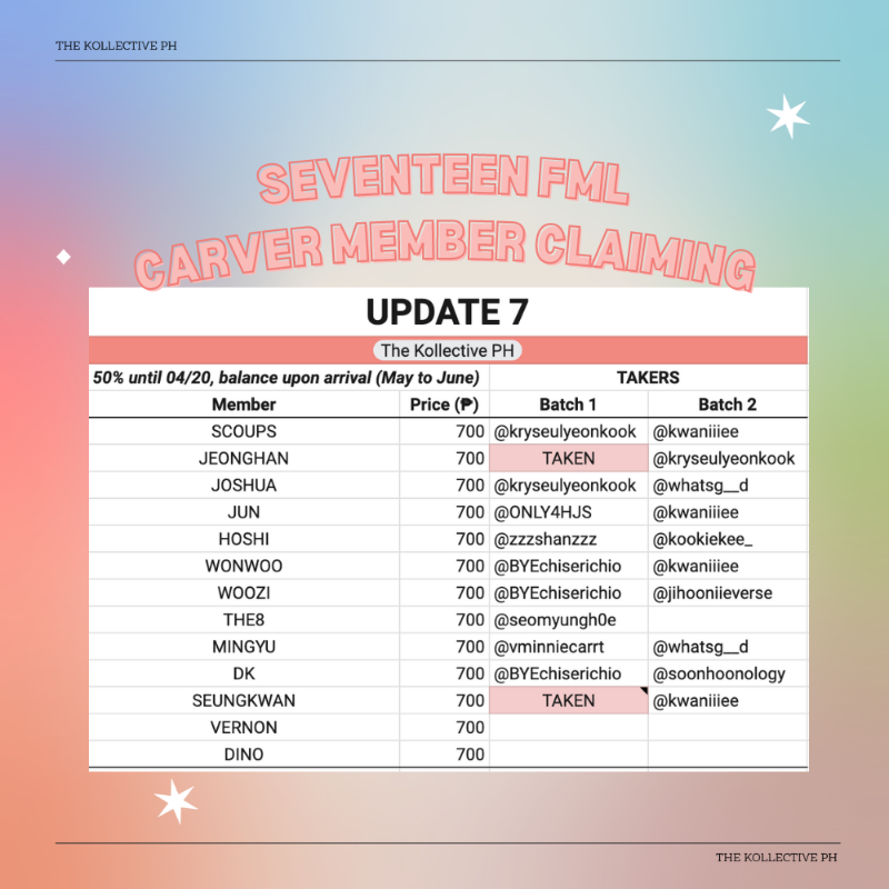 SEVENTEEN 10th Mini Album FML CARAT VER. [Member Tingi] with WEVERSE POB