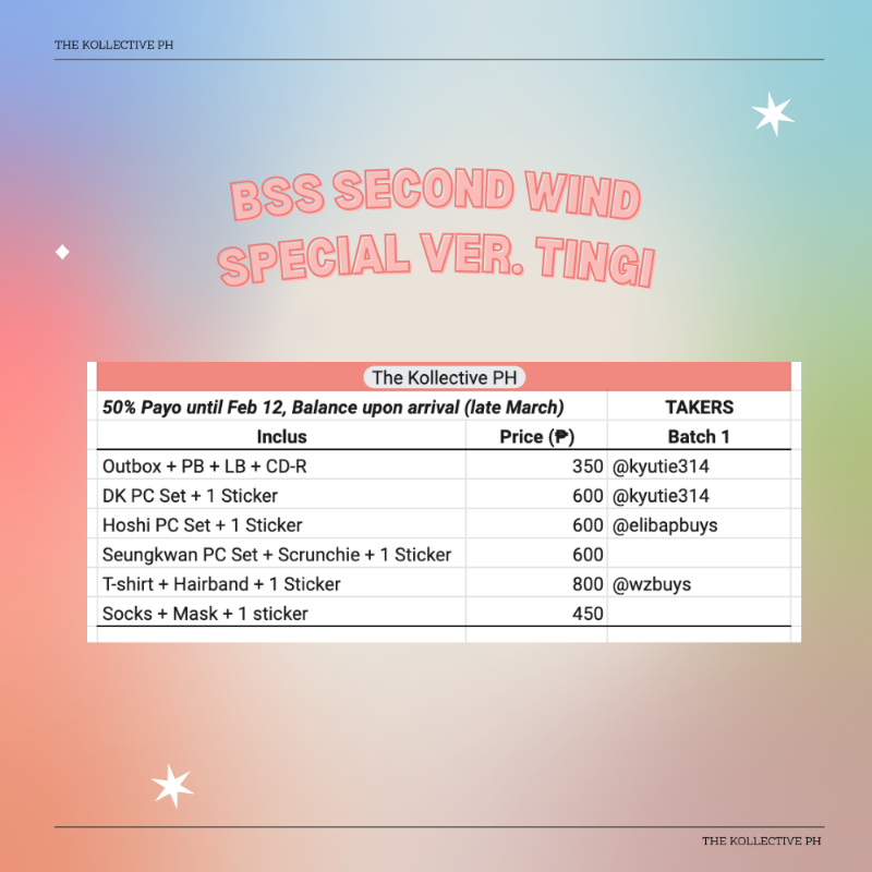 [TINGI] BSS Second Wind Special Ver.