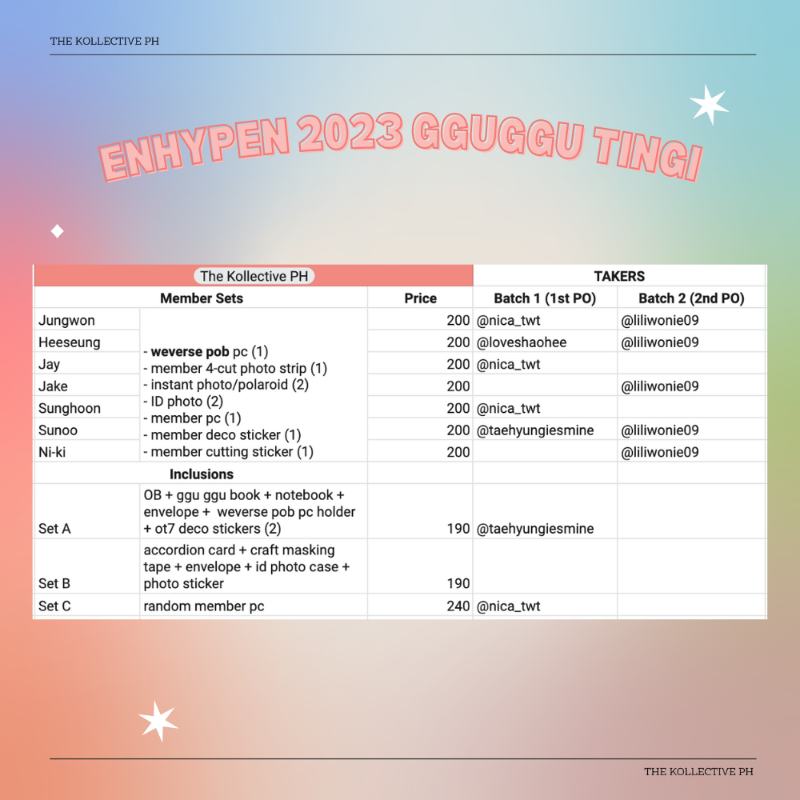 [TINGI] ENHYPEN 2023 GGUGGU PACKAGE B1