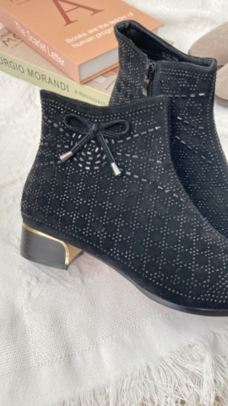 閃晶短筒高跟鞋