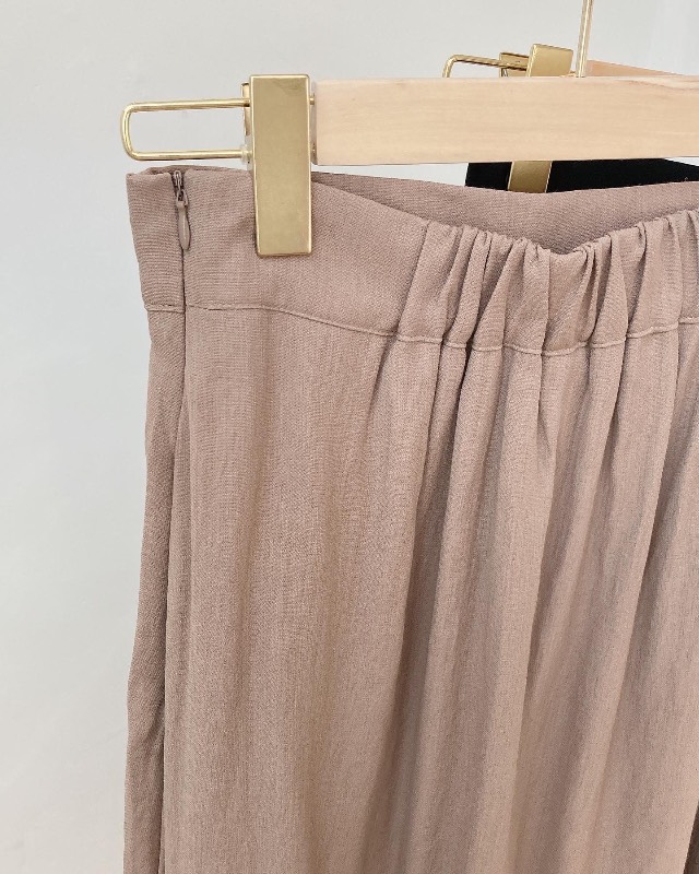棉麻開叉長裙褲