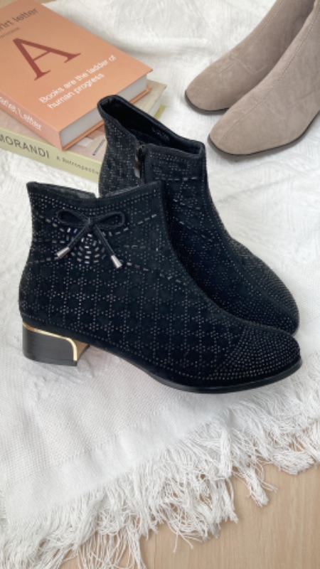 閃晶短筒高跟鞋