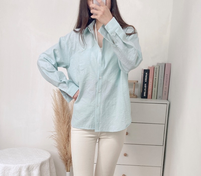 休閑風幼直紋裇衫