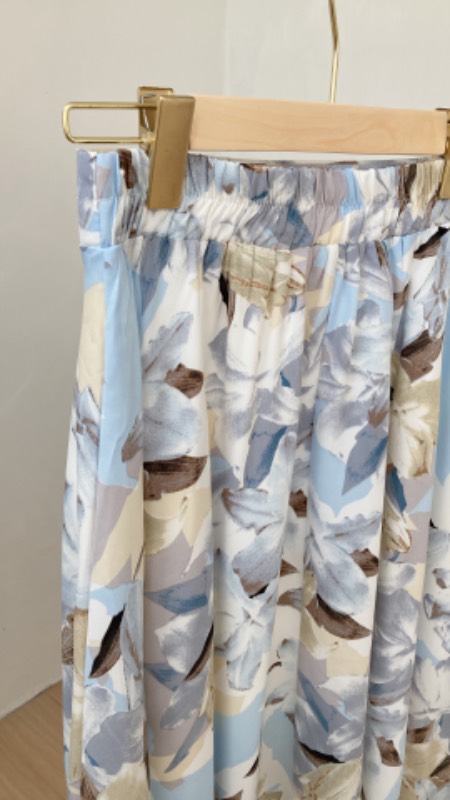 百合彩染中長裙