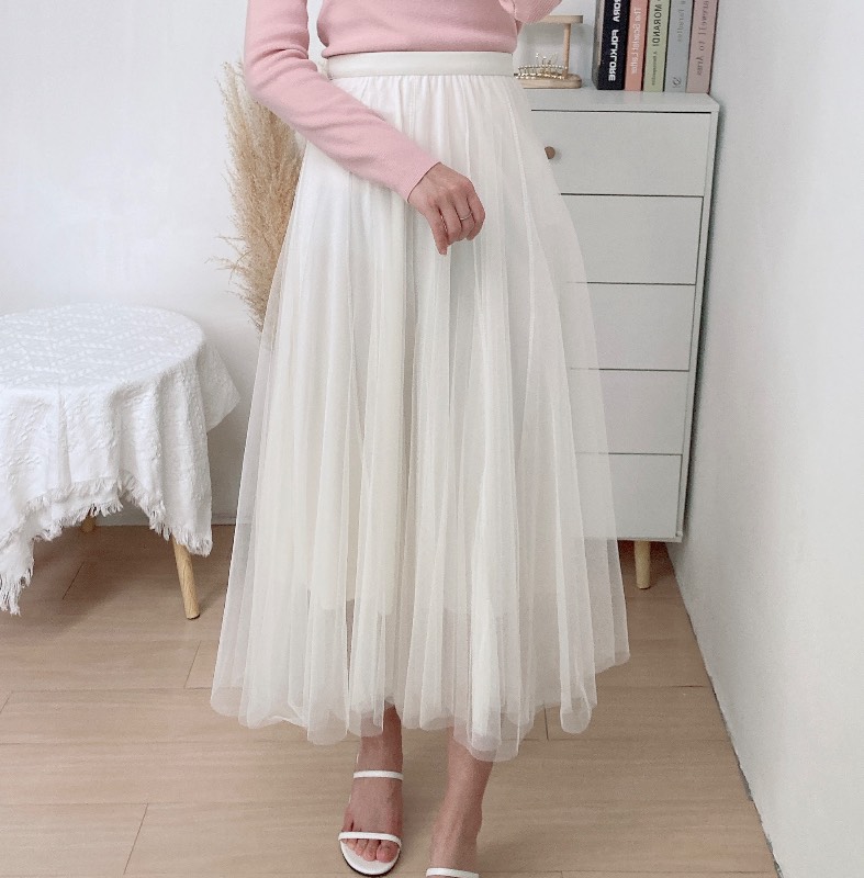 仙氣多重縫紋紗裙