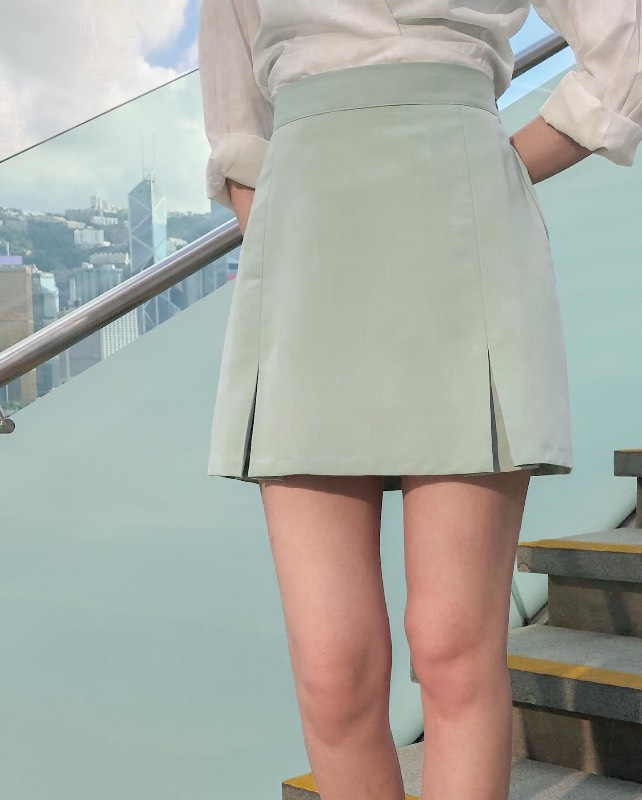 糖果小摺疊短裙