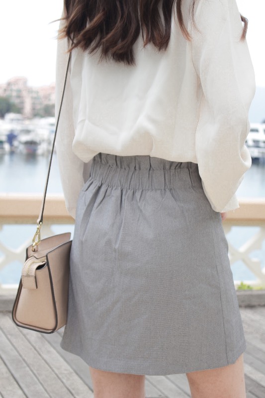 開叉斯文A字短裙