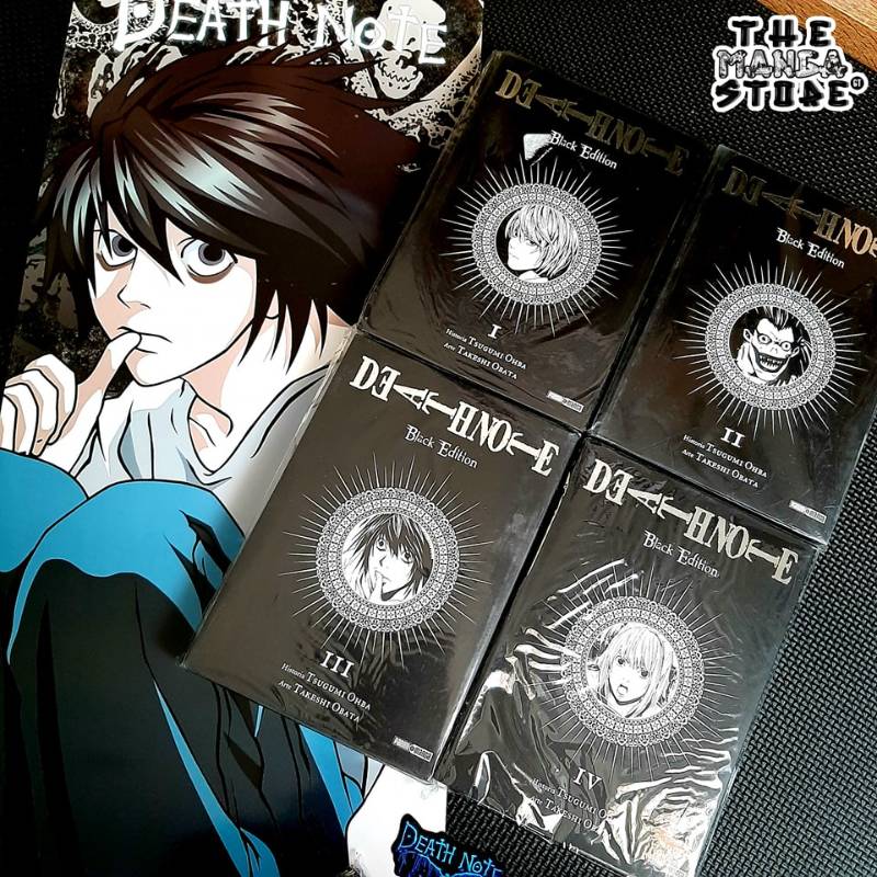 Paquete Death Note Black Edition 1-4 + Libreta Negra