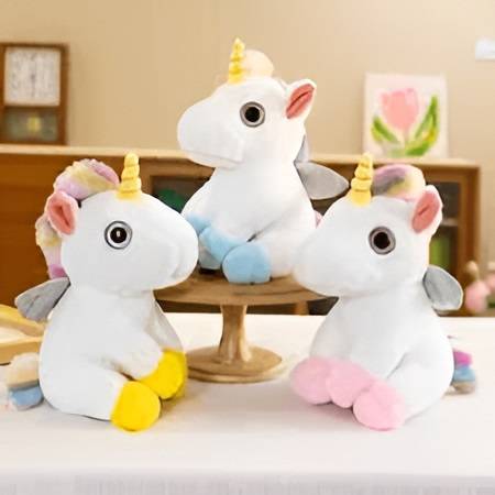 (CuteUni27) 27Cm Unicorn Plush Toy,Skin,Mix Clr