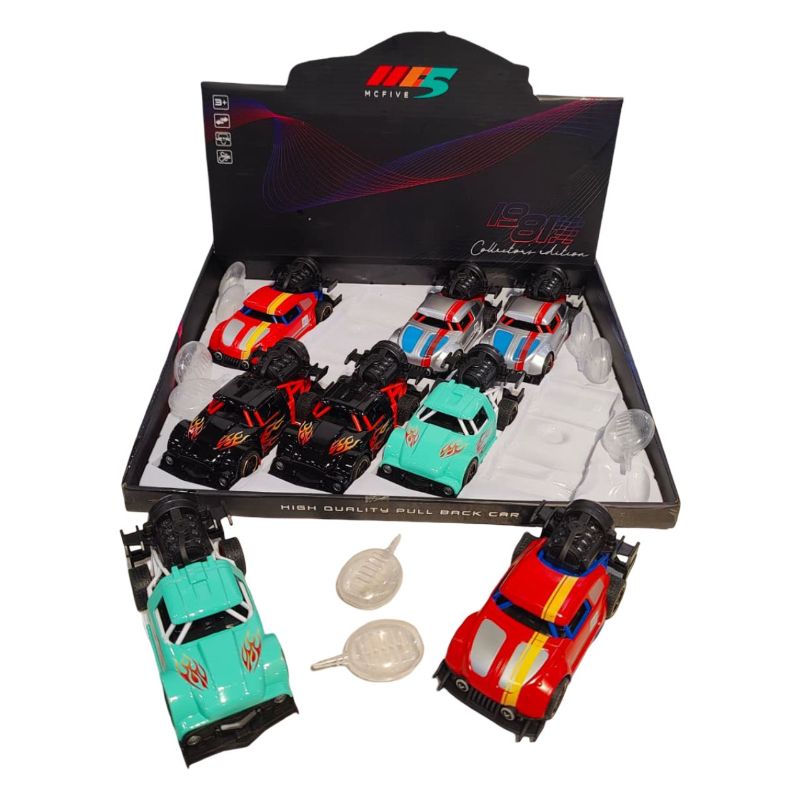 (6632-86SP) Metal Cars With Smoke & Light 8Pcs/Box