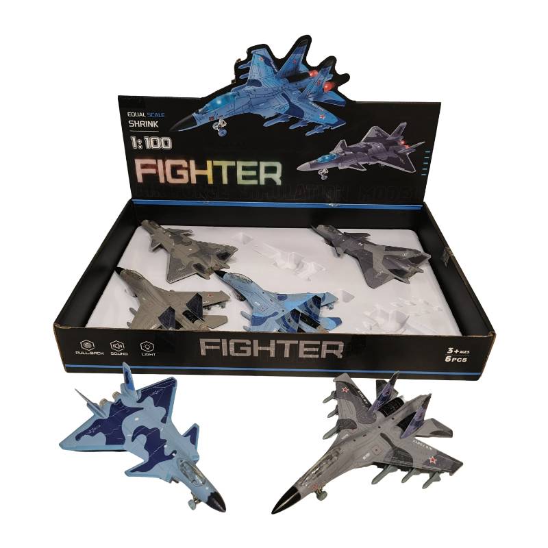 (9818A) 1:100 P/B W/Light&Sound 2Asst,3Cls W/3*Ag13 6Pcs/D.Bx