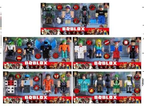 (8173-F) 8-9Cm Roblox Figure 4Pcs Set 5Asst W/B