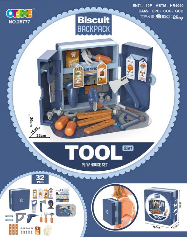 (25777) 2in1 backpack Tool Set 32 Pcs